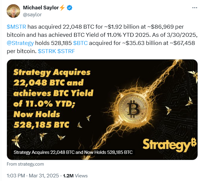 Michael Saylor sur x