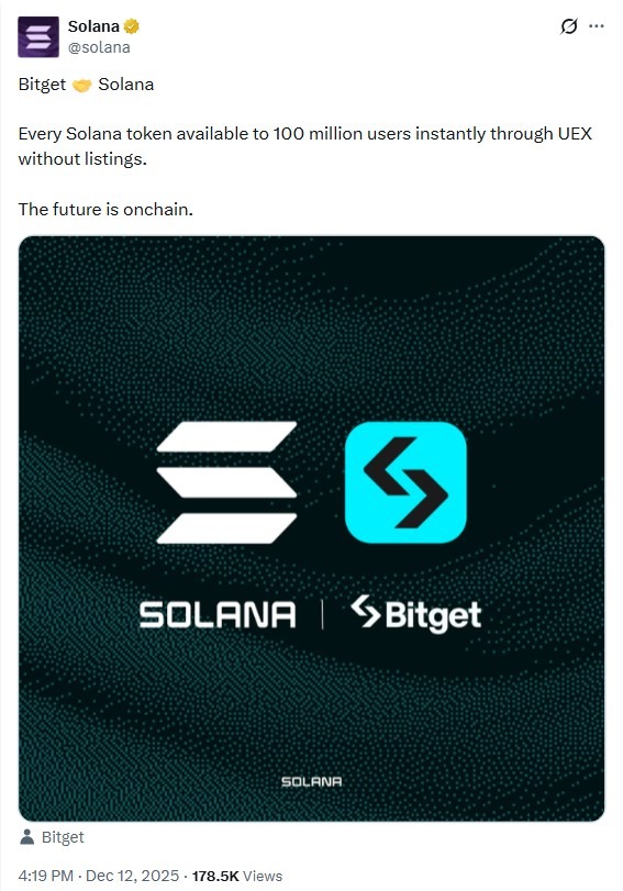 Intégration Bitget et Solana