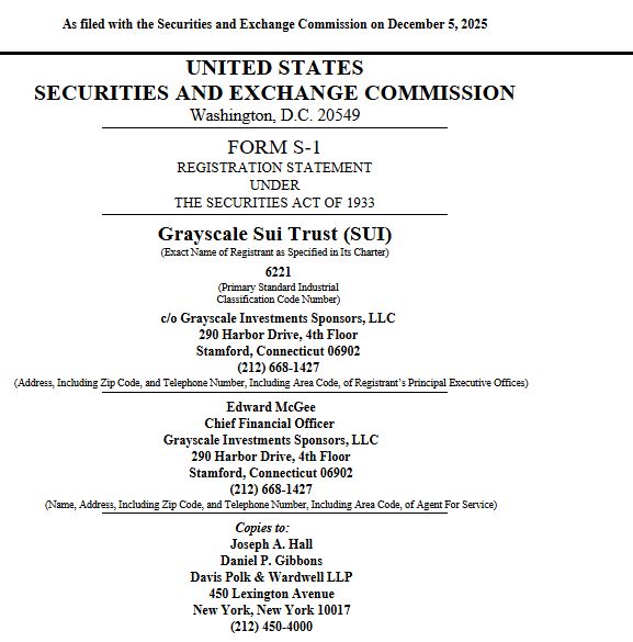Le dépôt de Grayscale Sui Trust suit l'élan des débuts de l'ETF SUI de 21Shares