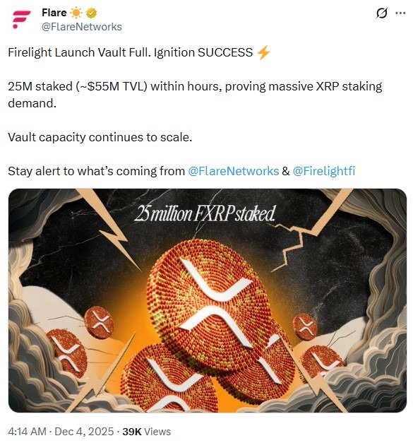 Lancement du protocole de jalonnement XRP